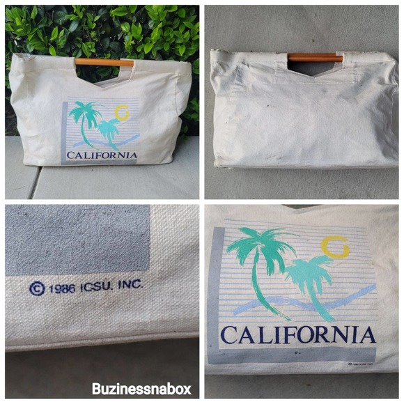 Hola Amigo International Handbags - Vtg 1986 California Tote Beach Bag